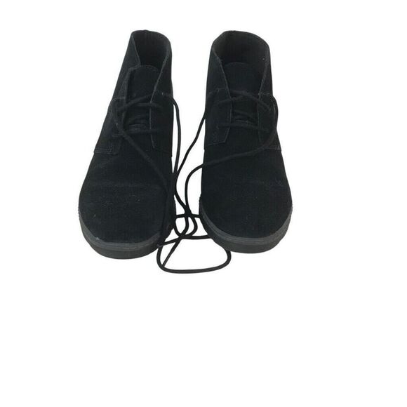 WOMEN'S CLARKS COLLECTION BLACK SUEDE WEDGE HEEL LACE-UP ANKLE BOOTS SZ 6.5 EUC! - Picture 3 of 5